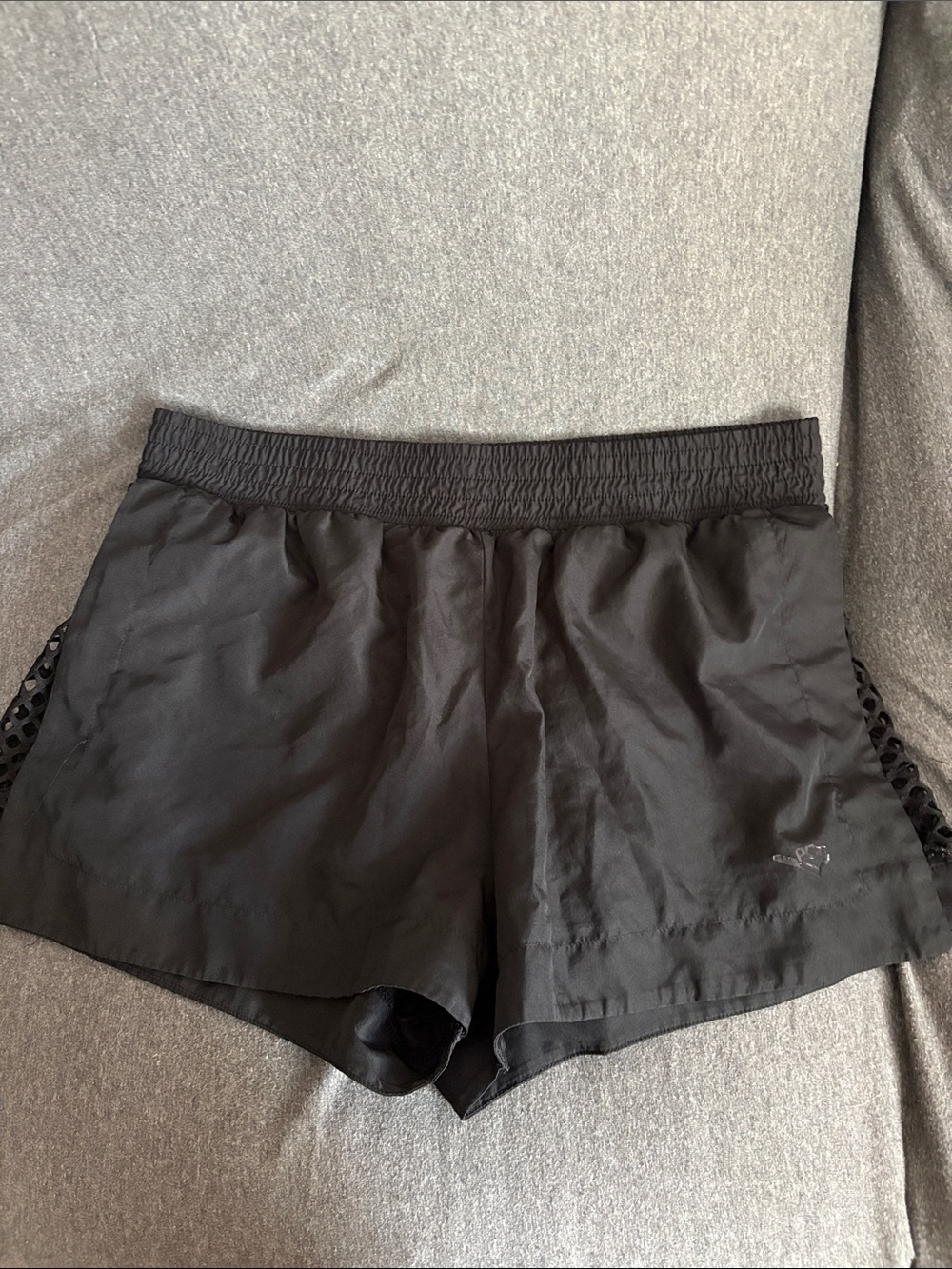 Women’s Black Athletic Shorts with Elastic Waistband